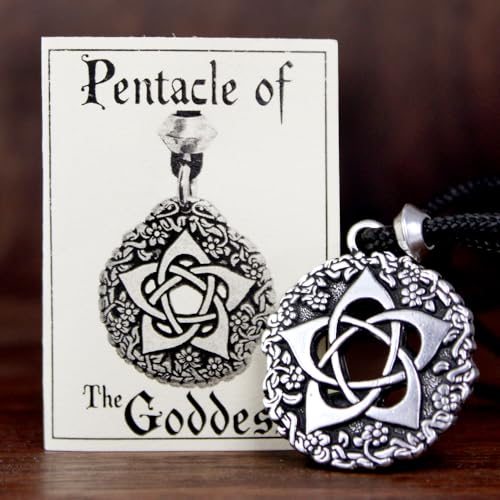 Pentacle of the Goddess Wiccan Jewelry Pagan Pentagram Necklace by Pepi2