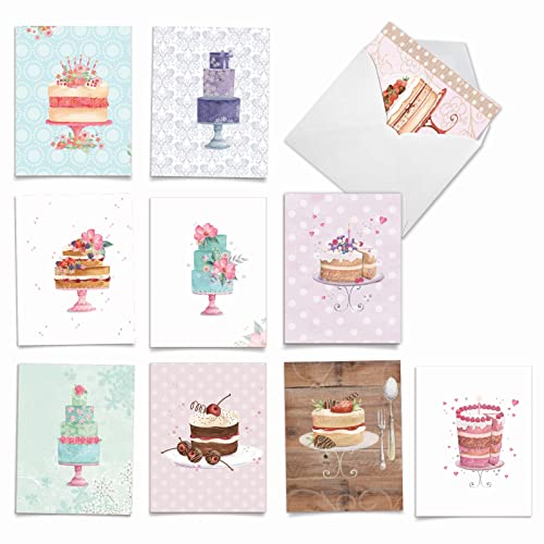 Carte anniversaire humour pour des fêtes réussies : 10 illustrations aquarelle gâteaux
