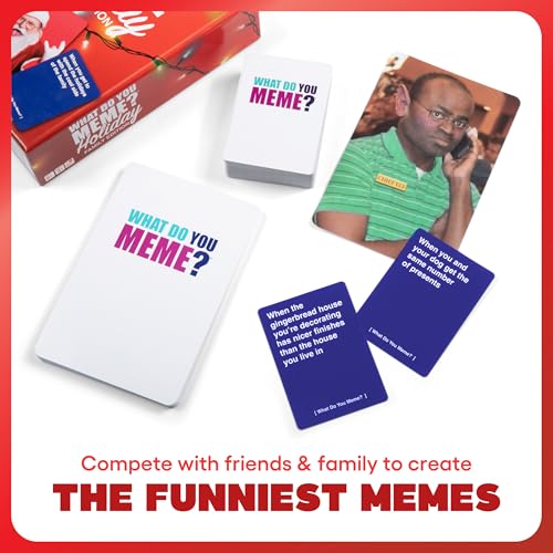 WHAT DO YOU MEME? Holiday Family Edition by Relatable, Holiday Games Expansion Pack, Christmas Party Game, Includes 30 Photo Cards and 90 Caption Cards - Image 2