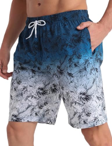 APTRO Men's Swim Trunks Swimming Shorts Board Shorts Quick Dry Beach Shorts Big and Tall Swim Shorts Gradient MK3307 3XL