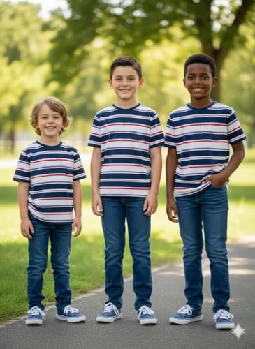 Image of Boys Denim Jeans, Blue, Slim Fit DN034