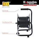 MX Extension Reel Board 16 Amperes Output 250 Volts with 50 Meters Heavy Duty Extension Cord Surge Protector, 32 Amperess MCB Switch, Safety Shutter, 2 International Sockets for Home Office Workshop gallery image