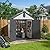 Amopatio Outdoor Storage Shed,6x6 Resin Shed with Floor Included, Outside Sheds Storage Waterproof for Bike, Tools, Garden, Backyard