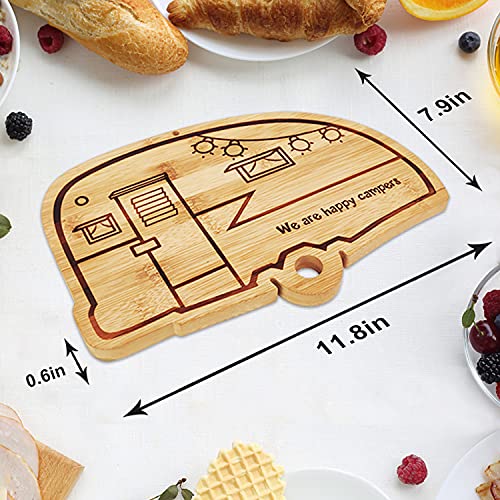 Tabla de Cortar de Bambú Happy Camper Rectangular miniatura 3