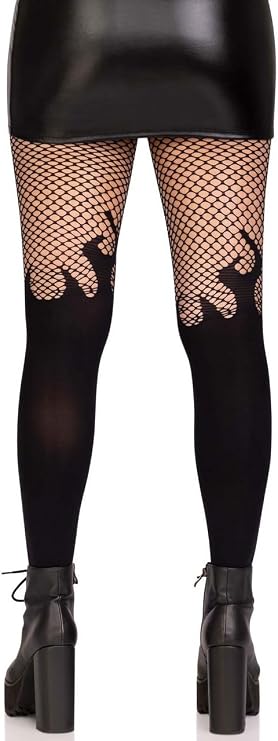 Leg Avenue Women's Dark Alternative Fishnet Tights
