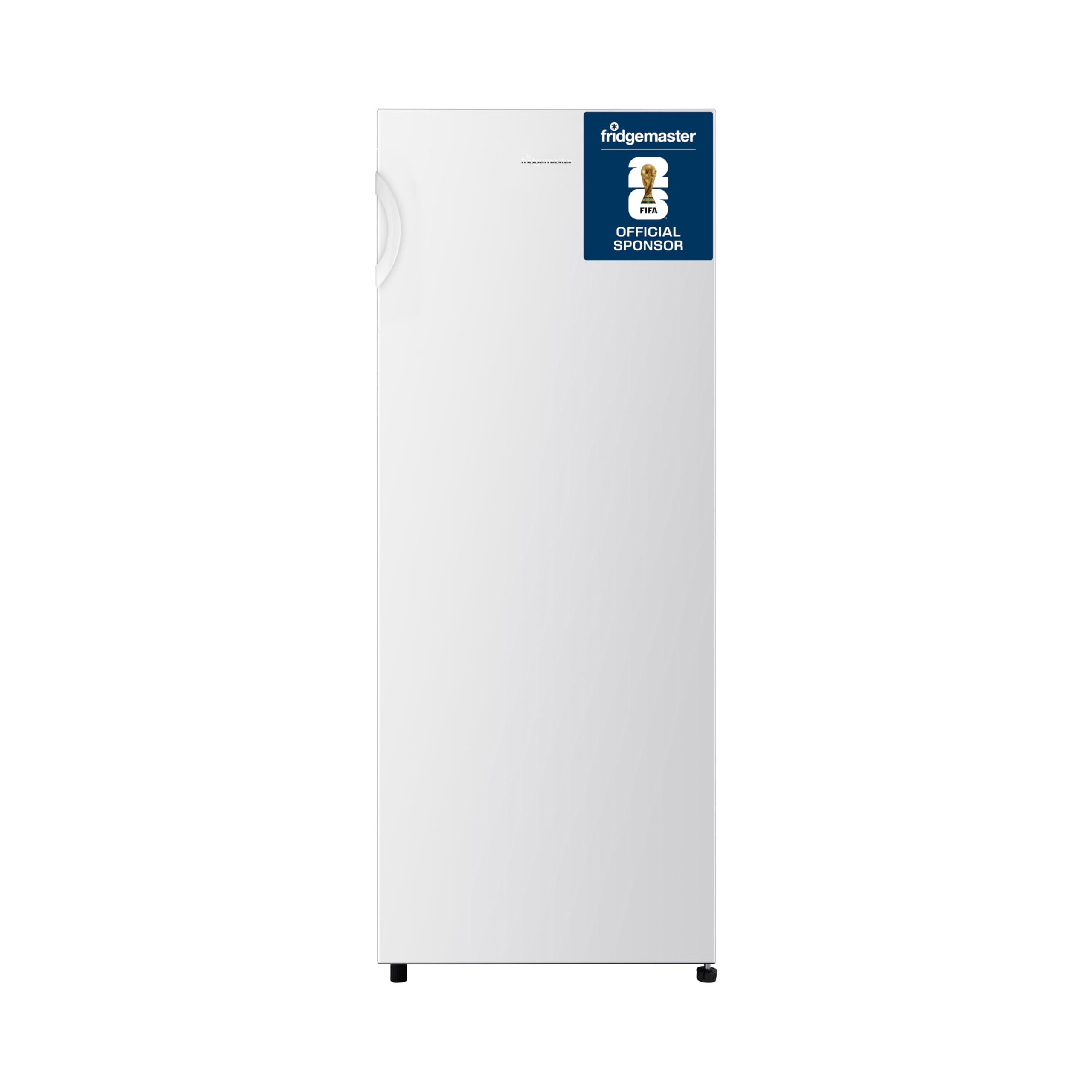 Fridgemaster MTZ55153E Freestanding Upright Freezer, 165 Litres, 143 cm Tall, 4 Star Freezer Rating, 55cm width, E Rated in White