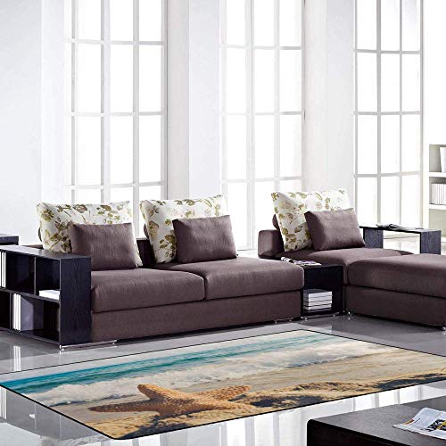 Tapis de plage grand format Ruchen en velours corail pour sublimer un salon terne