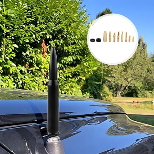 TZAONEN Bullet Antenna Car Vehicle, Mini Car Radio Aerial Mast, Compatible with Toyota Tundra Tacom Chevy Silverado 1500 2500 3500 Ford F150 F250 Dodge RAM 1500 2500 3500 Vehicle Car Antenna