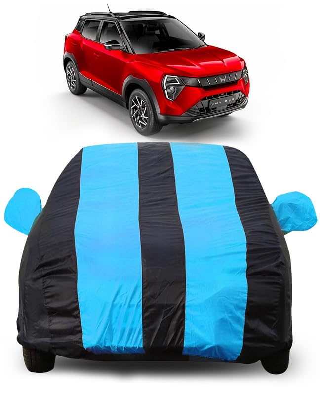 Image of Autofact Mahindra XUV 3xo Car Body Cover Triple-Stitched, Windproof with Buckle Belt, Elastic Hem, Uv Protection, Scratchproof & Dustproof, Soft Feather Fabric for All-Weather Protection(Teak Blue)