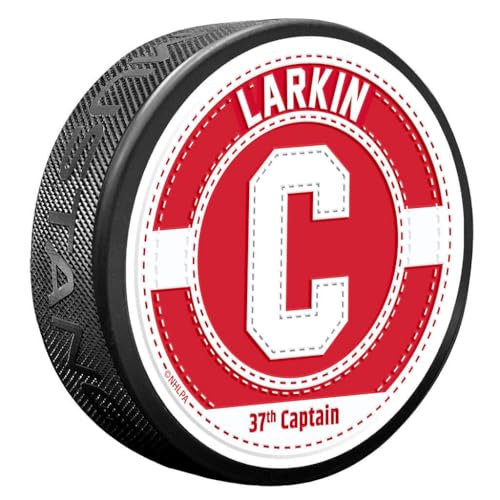 Sports Decor Dylan Larkin Puck - Captain Jersey Stitch