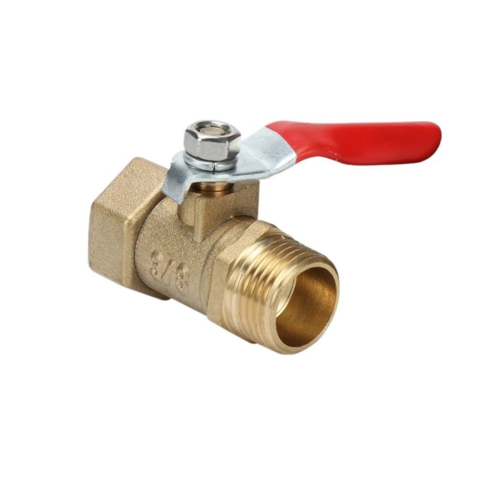 Válvula de bola de latón conector rosca hembra macho adaptador cobre 1/2 1/4