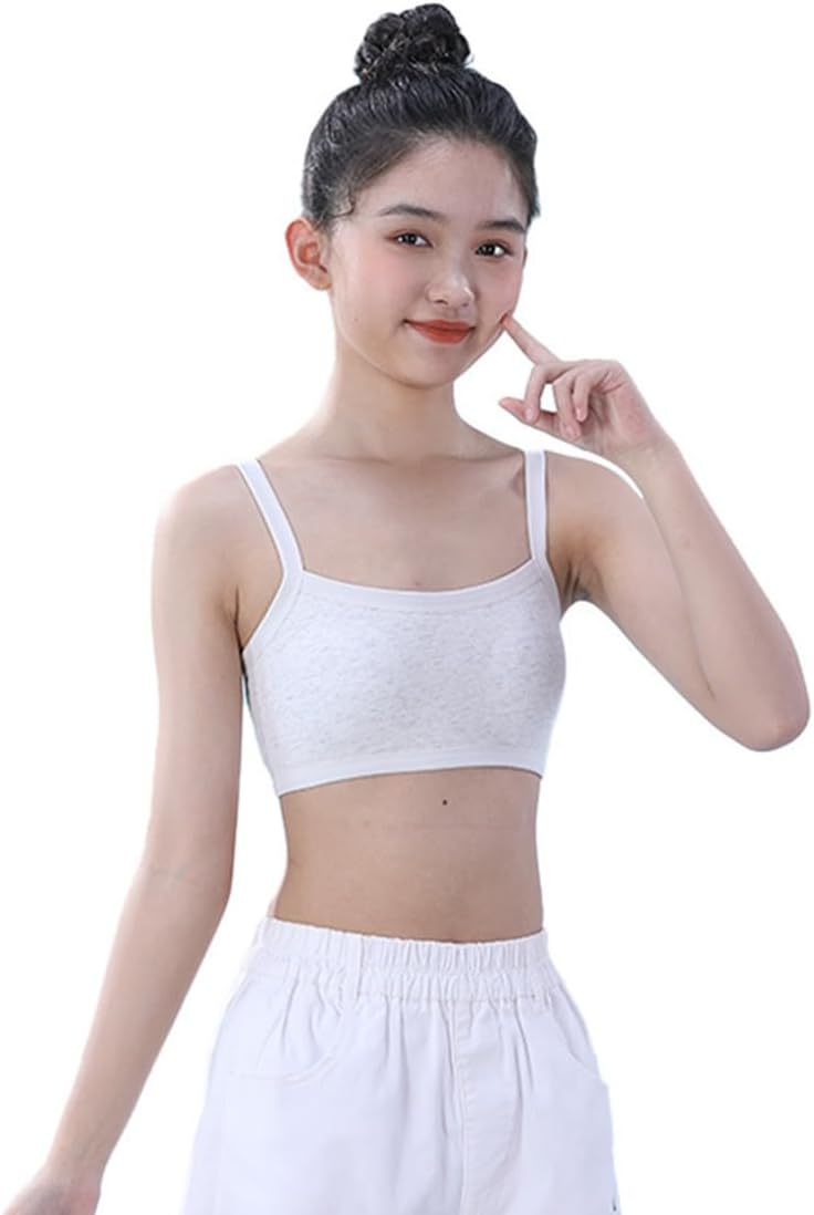 Teen Girls Seamless Training Bra Cotton Cami Wireless Bras Elastic - Image 2