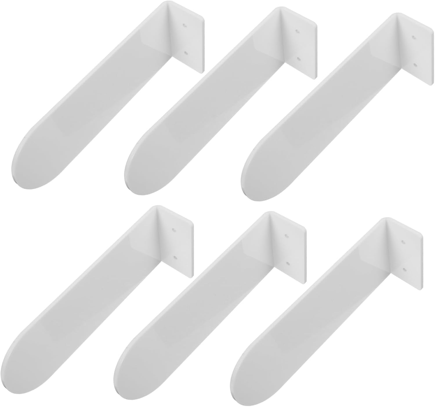 MAGICLULU 6pcs Transparent Acrylic Floating Shoe -Mounted Display Shelves for Sneakers Smooth Edges for Easy Shoe Storage for Living Room Bedroom and Collection Rooms
