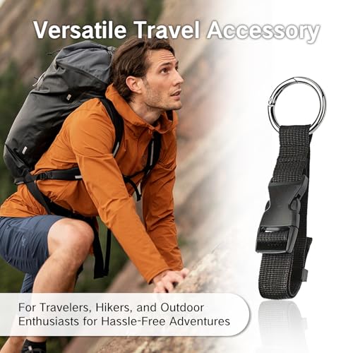 Image of NIIIYTYB 2 Packs Travel Belt Straps for Luggage Attachment Strap to Carry Bag or Jacket with Rings Gripper Hook to Attach Extra Bags Travel Accessories for Suitcase Carry-On Connection System