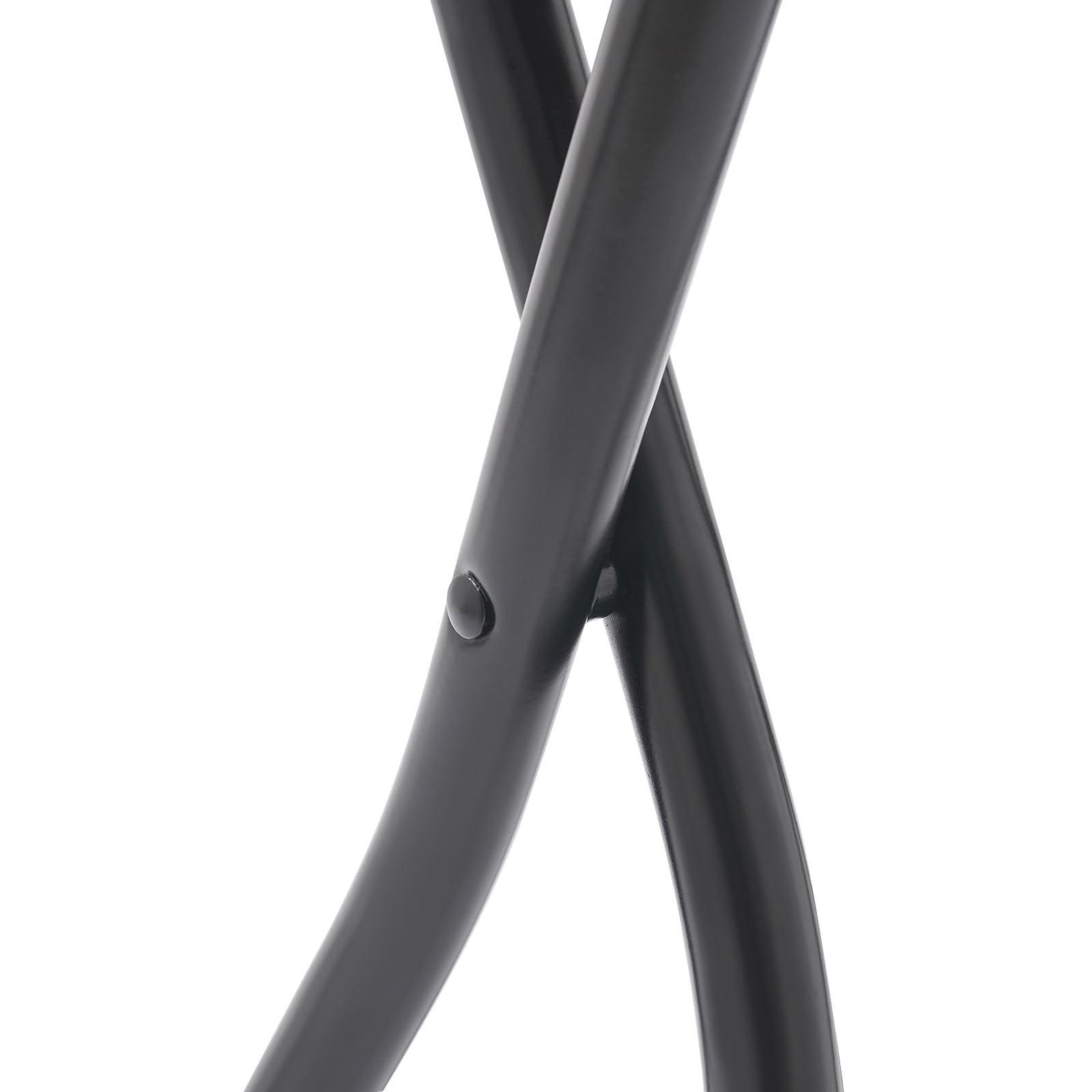 Urban Living Lot de 2 tabourets pliants et portables rembourrés - Tabouret de bar - Structure en acier robuste - Tabouret de cuisine - Noir