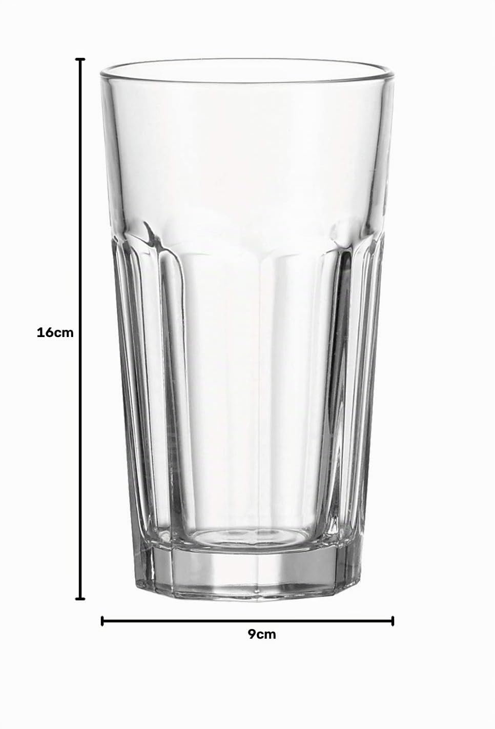 Leonardo Rock XL Trink-Gläser, 4er Set, spülmaschinenfeste Longdrink-Gläser, Trink-Becher aus Glas im klassischen Stil, Getränke-Set… – Ansicht 4