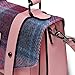 SNOW PAW Harris Tweed Pink Blue Tartan Medium Satchel Handbag, Pink, One Size