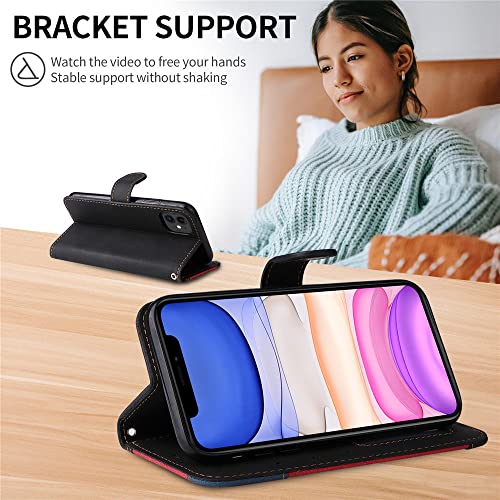 Flip cover Samsung S21 FE étui portefeuille cuir antichoc noir