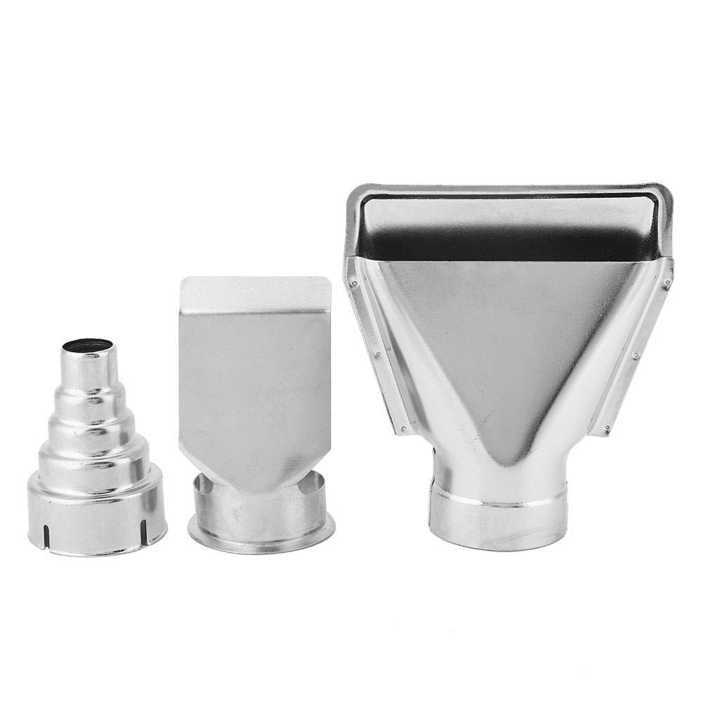 3Pcs Air Gun Nozzle, Necked Long/Flat/Wide Flat Air Welding Nozzle Heat Gun Accessories, for Hot Air Gun Soldering Station Nozzle Repair Tool