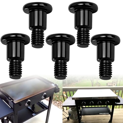 5 Pack Short M6 Step Bolt Compatible with Black-Stone Gas Griddle 1785 1868 1901 1902 1962 1963 2307 2322 2256 1916 2151, Fit Gas Griddles with Side Shelve