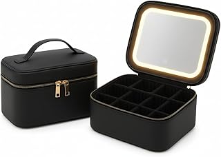 Estuche de maquillaje de viaje con espejo de ...