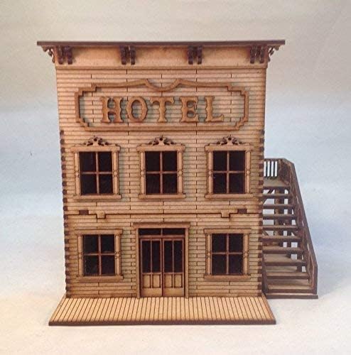 Hotel Brothel Western Building MDF Kit 28mm Terrain Scenery Old West