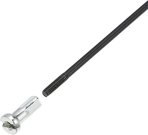 Miniatura 6 de X AUTOHAUX 40 piezas 14G J Bend 0.079 in bicicleta radios con pezones acero negro