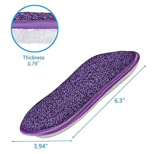 Image of Kitchen Dish Sponge Scrub Non Scratch Microfiber Reuseable Sponges Along with Heavy Duty Scrubber for Kitchen Cleaning Dishes and Pots, 6 Pack, Purple