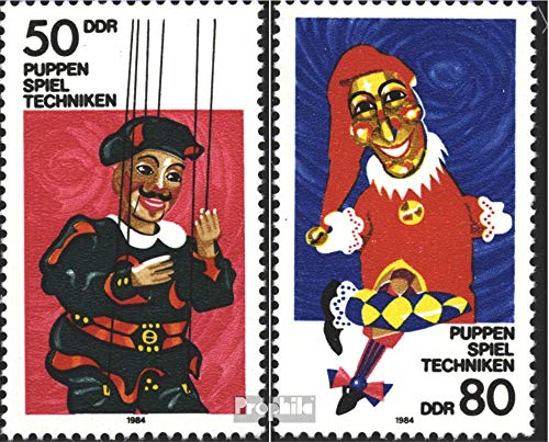DDR 2876-2877 (Complete.Issue.) FDC 1984 Theater Puppets (Stamps for Collectors) Celebrities/Film/Theater/Radio