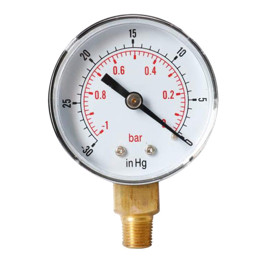 LYLA 1 Pc Ts-Y50 Series Radial Pressure Gauge For Oil Air Water -1-0Bar -30-0Inhg