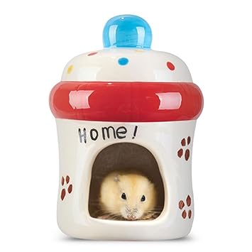Dwarf Hamster Hideout Adorable Cartoon Shape Hamster House Chinchilla Mini Hut Small Animal Ceramic Hideout Cave (Bottle)