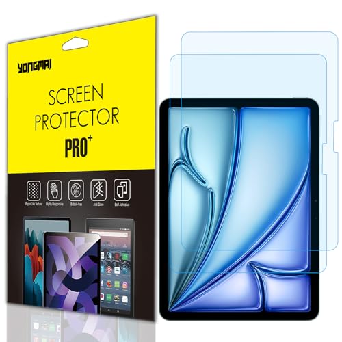 2 Pack - Blue Light Blocking Screen Protector Compatible with iPad Air 11 Inch 2024 6th Generation M2, Anti-Blue Light Anti-Glare iPad Air 11” Tablet Screen Protector Anti-Fingerprint Bubble Free