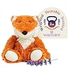 warmies Microwavable Weighted Stuffed Animals Fox Heated Stuffed Animal Plushie for Warmth Comfort Cute Soft Plush Toys for Adults Children Boys Girls Babies Toddlers
