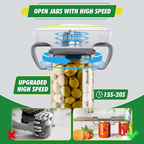Dr.jar Hands Free And Powerful Electric Jar Opener For Weak Hands, Strong Tough Automatic Jar Opener For Seniors With Arthritis, Bottle Opener For Arthritic Hands #TOP2