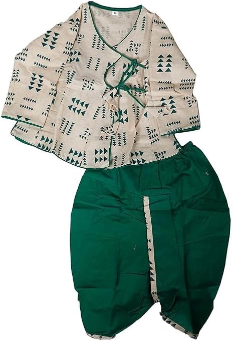Boys Cotton Dhoti Kurta Set, Full Sleeve Traditional Indian Outfit for Festivals, Weddings & Cultural Events