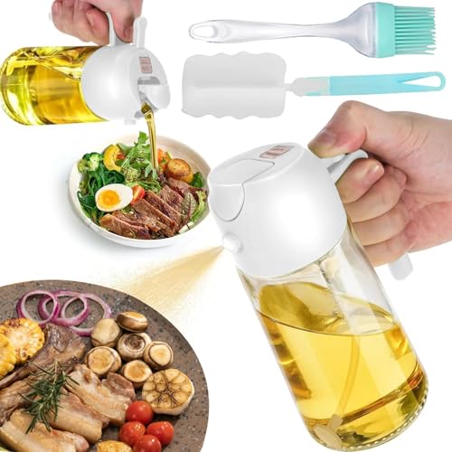La Mejor Recopilación de Aceitera de cocina de esta semana. 46 600ml Botella Dispensadora de Aceite para Cocinar Dispensador de Aceite de Oliva Rociador de Aceite Pulverizador de Aceite para Cocina Ensalada Freír Barbacoa Carnes (600ml)