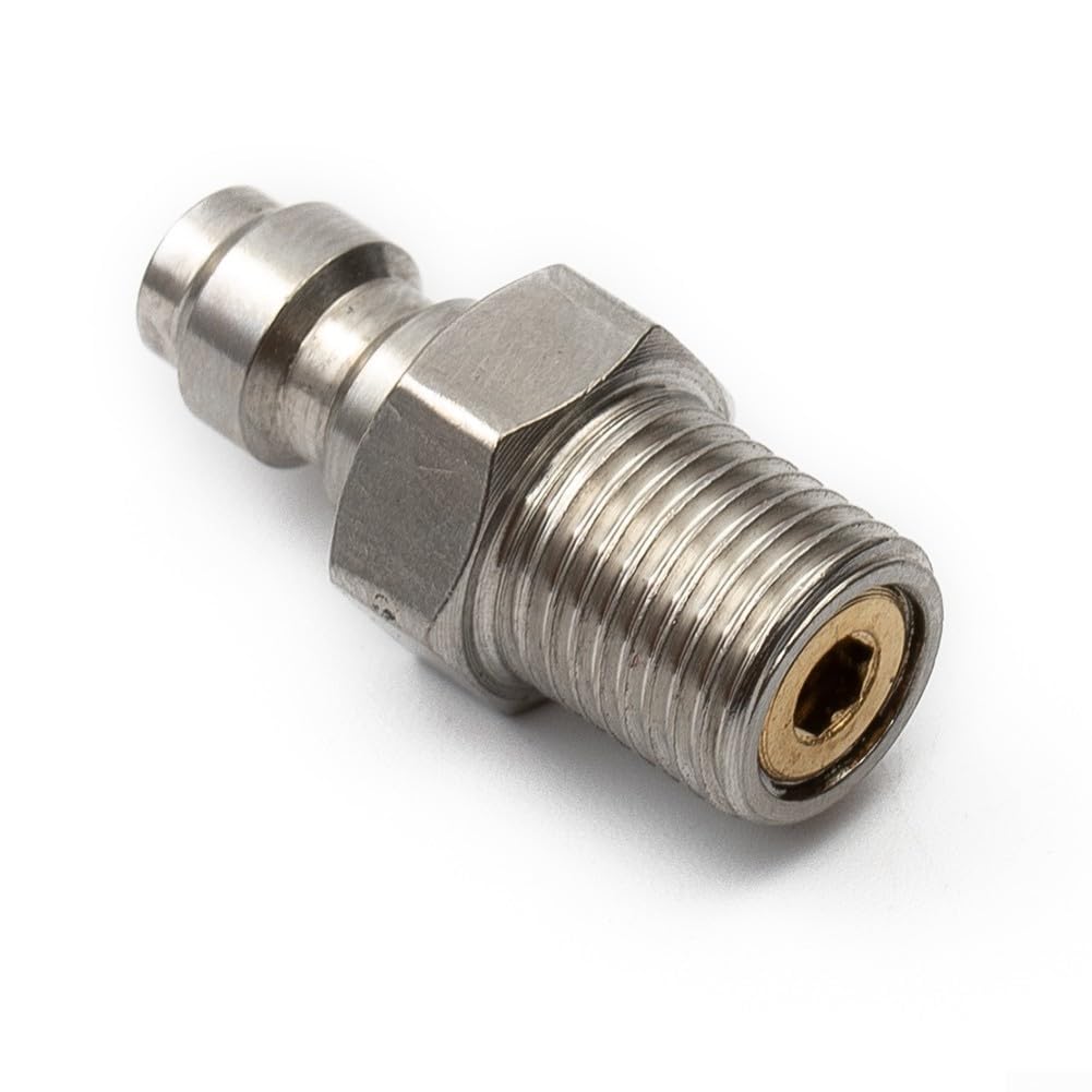 AIKEOU 8mm Male Quick Connect Valve with Multiple Thread Options Including M10 1/8NPT and 1/8BSPP for Use with High Pressure Water and Air Pumps,M10x1