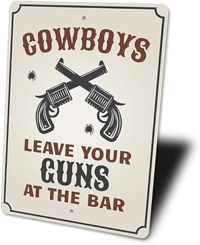 Miniatura 4 de Leave Your Guns at The Bar, Cartel de granero de fiesta, pistolas de vaquero, Cowboy Bar, Old Western, Cowboy Life, Country House