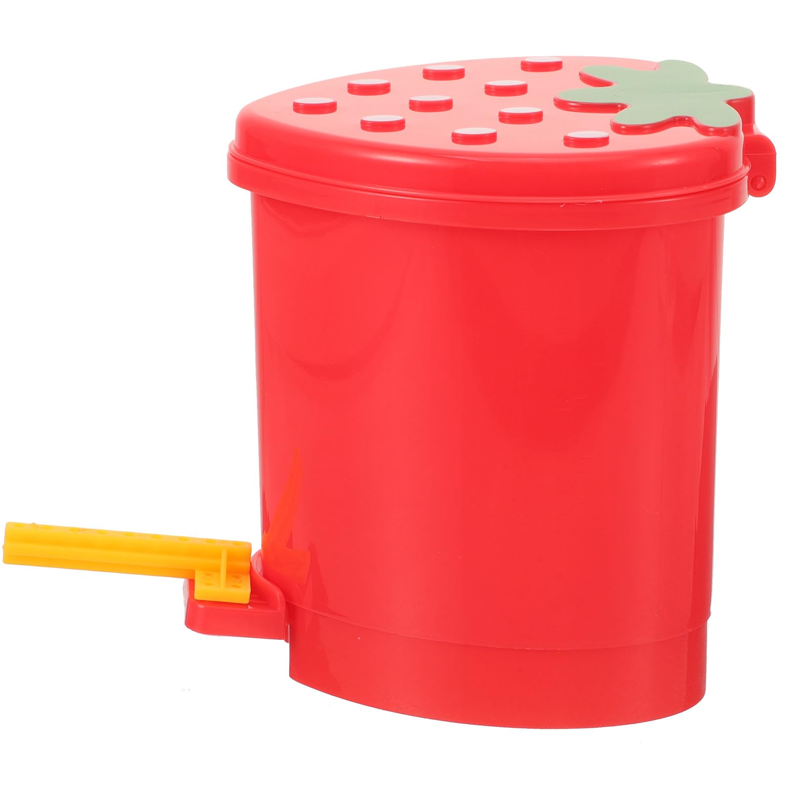 Strawberry Desktop Trash Bin Small Mini Garbage Can with Lid Cute Desktop Wastebasket for Office Bedroom Kitchen Home