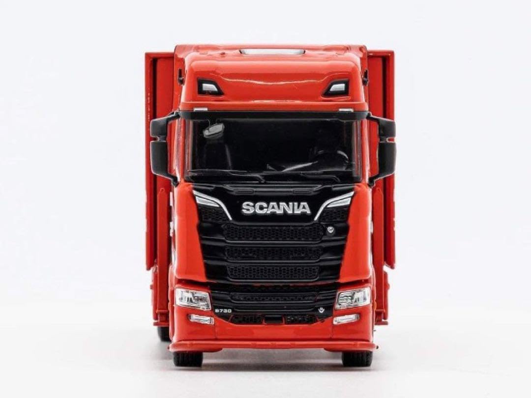 GCD 1/64 SCANIA S730 トラック ダブルデッキ レッド Amazon.co.jp: GCD 1 64 スカニア S730 ダブル デッキ トウ トラック