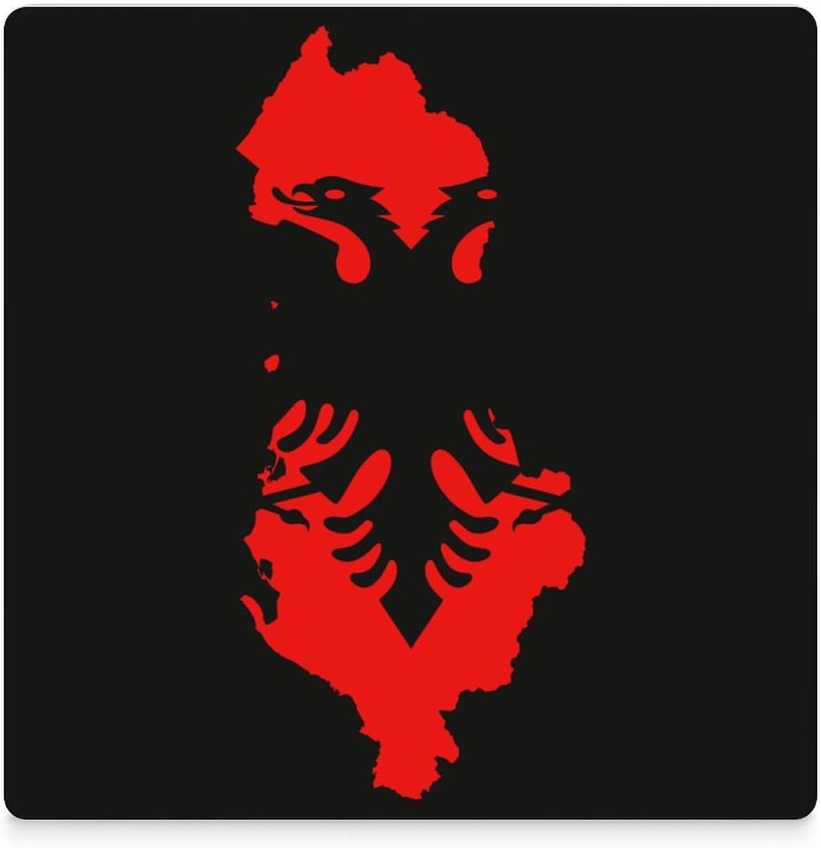 Flag Map of Albania Funny Ceramic Coasters for Drinks Absorbent Cup Holder Tabletop Protector with Cork Base