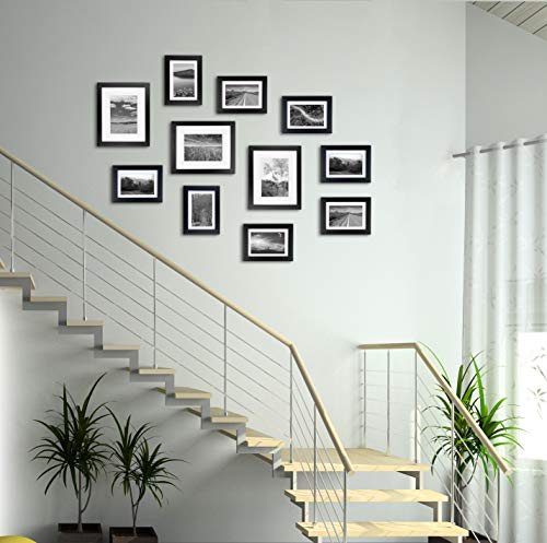 Ray & Chow Black Gallery Wall Picture Frames Kit,Set of 11 Frames,Solid Wood and Glass Window,Made to Display 8x10 5x7… – Bild 5