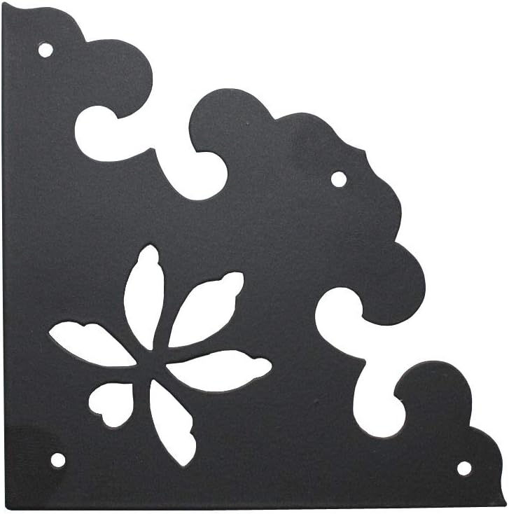 Black Plated Metal 100mm Box Gate Door Corners Decorative 4" Hardware DNE006