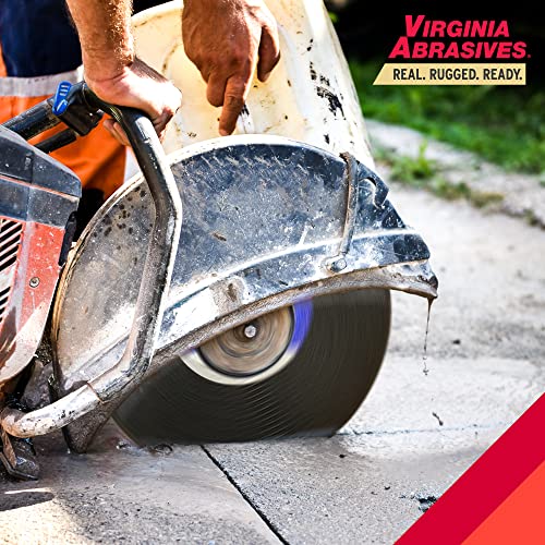 Virginia Abrasives 424-10814 - 10 Pack -14" X 1/8" X 20Mm Reinforced Cutoff Wheel - Concrete Cutting Wheel Blade - For Home Improvement Projects - Gas, Electric Chop Saws, High-Speed Saw Cutting Wheel #TOP5