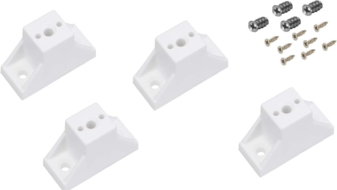 1-1/4" Handyct Drawer Slide Spacers Set of 4 with Screws, White