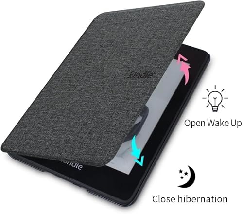 جراب حماية صديق للبيئة مع سوار يد لجهاز كيندل الجيل الحادي عشر الجديد كليا إصدار 2024/2022، 6 بوصة، هيكل رفيع ذكي مع خاصية النوم/الاستيقاظ التلقائي، أسود