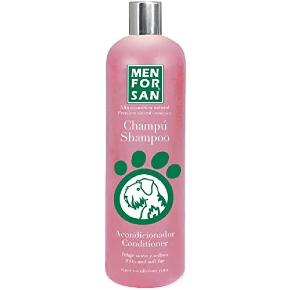Menforsan champú Acondicionador 300ml | ph Neutro | colágeno Natural | glicerina Vegetal | desenreda el Pelaje | Fragancia de Fresa