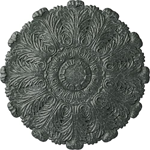 Image of Ekena Millwork CM31DUAGC 31 inchOD X 1 1 /2 inchP Durham Ceiling Medallion Fits Canopies Up To 4 1 /4 inch, Athenian Green Crackle