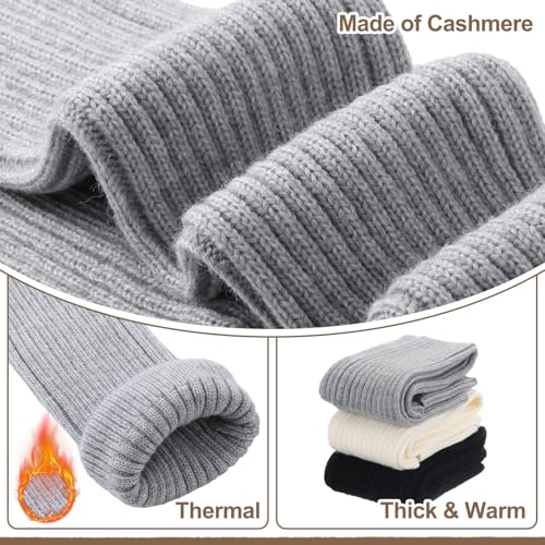 3 Pairs Cashmere Winter Dance Leg Warmers Wool Knitted Stirrup Leg Warmers Women Footless Stirrup Socks for Women Girls Ballet Dance Yoga2