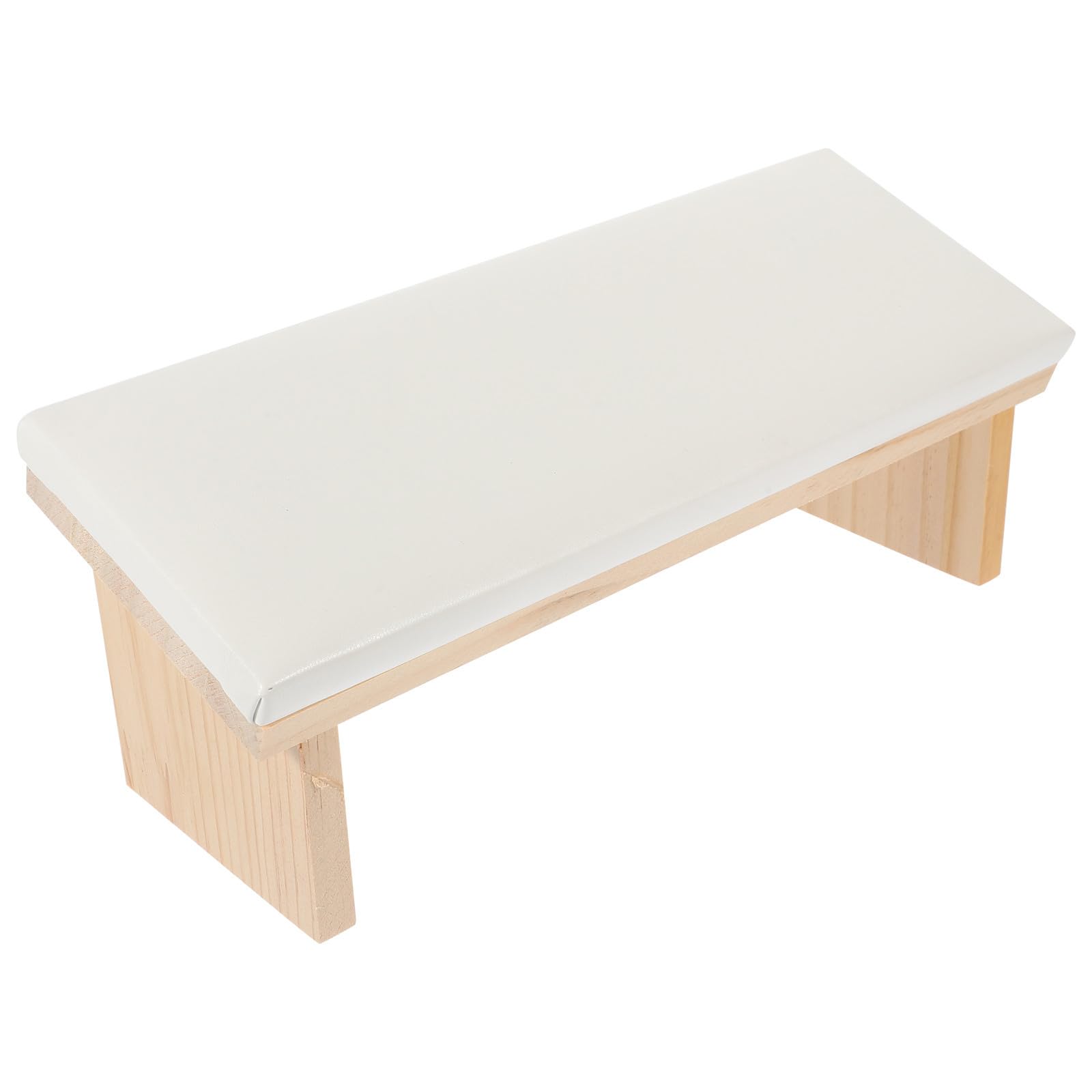 TIDTALEO Almohada para Reposamanos de Uñas en Cuero Sintético Blanco, Soporte Excelente y Fácil de Limpiar para Decoración y Diseño de Uñas en Salón